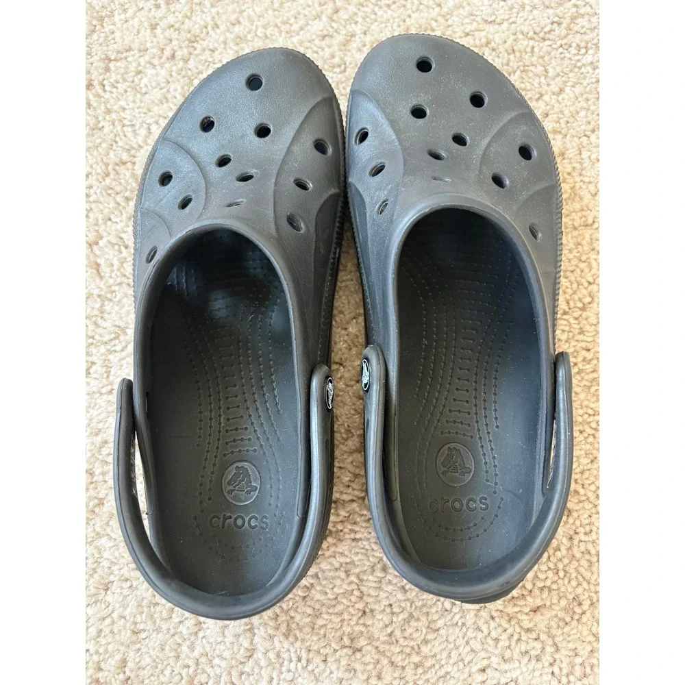 Crocs Baya Clogs Black Slip On Comfort Shoes Mens 9 Womens 11